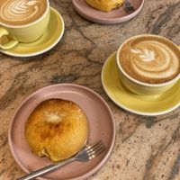 oat cappuccino and crème brûlée   at Slodko i Czule in Krakow