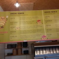 Menu at Potateria in Mannheim