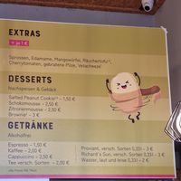 Karte at Potateria in Mannheim