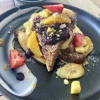 Banana bread French toast (vegan)  at Black Shag in Invercargill