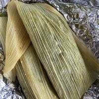 green salsa tamales  at Sierra Valley Food in Dallas