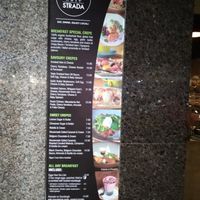 Outside menu at Cafe Strada in Cairns