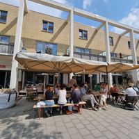 Outdoor seating at Jungle Café & Catering in Eindhoven