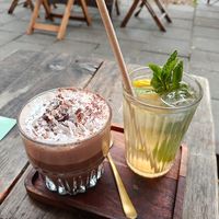 warm chocolate and some unique ice tea  at Jungle Café & Catering in Eindhoven