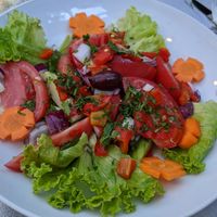 Salad at Hadjidraganovite Izbi in Sofia