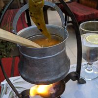 Beans at Hadjidraganovite Izbi in Sofia