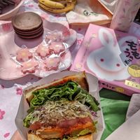 Vegan Spicy Red Chicken Sandwich at &sandwich in Tokyo
