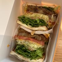 Vegan hamburger sandwich  at &sandwich in Tokyo