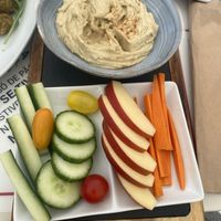 Humus with vegies  at Luca in Coimbra