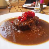 Zwiebelrostbraten im Trollingersößle...  at Köhlerstüble in Stuttgart