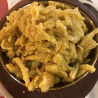 Beilage zum Hauptgericht - handgeschabte Spätzle (side of handmade swabian pasta)  at Köhlerstüble in Stuttgart