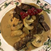 Stroganoff with homemade meat-alternative   at Köhlerstüble in Stuttgart