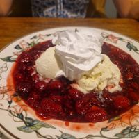 Ice Cream with hot Berry and Cream at Köhlerstüble in Stuttgart