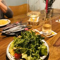 Vegan Swabian salad with potato salad at Köhlerstüble in Stuttgart