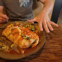 Look at the size of this thing!!! (This is the vegetarian burrito.) at Maguey   in Medford