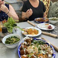 Buddha bowl, pimento cheese, and spring rolls. at Oh My Soul in Charlotte
