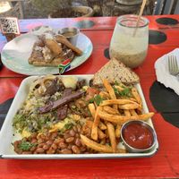 Faithful Frenchie (French toast) & Big Bro breakfast platter at Oh My Soul in Charlotte