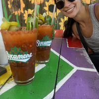 Spicy Blady Mary’s with peri peri sauce for brunch!  at Oh My Soul in Charlotte