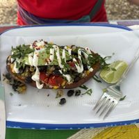 Stuffed sweet potato!  at Oh My Soul in Charlotte