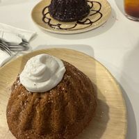 Carrot cake and chocolate lava cake. Yum!   at Oh My Soul in Charlotte