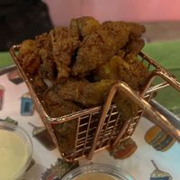 Mushroom “wings” not a big fan at all. Seems like it’s just stuff that was air fried. Falls apart easy. The only thing I didn’t love on the menu.   at Nomoo in Los Angeles
