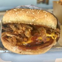 BBQ facon burger  at Nomoo in Los Angeles