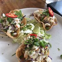 Prawn wonton cups at i like ramen in Mermaid Beach