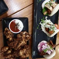 Cauliflower and baos  at i like ramen in Mermaid Beach