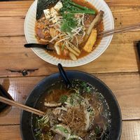 Combination ramen + Mushroom ramen  at i like ramen in Mermaid Beach