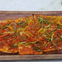 Flat bread pizza at Roastery Coffee House in Hyderabad