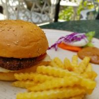 Quinoa tikki burger at Roastery Coffee House in Hyderabad