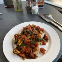 Fantastic scrambled tofu (with avocado as extra)  at bigmoose coffee co in Cardiff