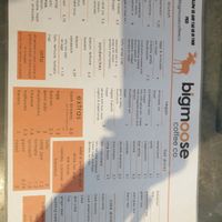 Menu at bigmoose coffee co in Cardiff