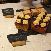 Vegan cakes at bigmoose coffee co in Cardiff