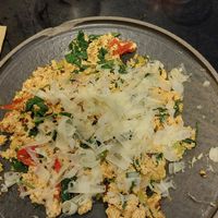 Mixed tofu (simulating scrambled eggs) at Pisek Bar in Celje