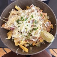 Vegan loaded fries. Amazing!  at Pisek Bar in Celje