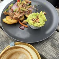 Vegan sosj hash  at Sea Spray in Newquay