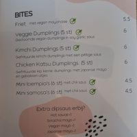 Menukaart 2026 at Hana in Amersfoort