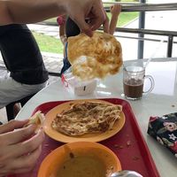 You can see the difference between the top and the bottom. Bottom is cook nicely but u can see the TOP is not even cook nicely. The texture is also different. at Divine Vegetarian Family 添欣素食園 in Northeast Singapore