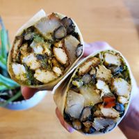Vegan burritos at Carnelian Coffee in Colorado Springs
