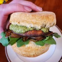 Sweet potato biscuit made in house at Carnelian Coffee in Colorado Springs