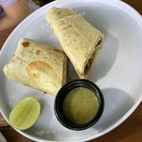 Breakfast burrito  at Herbivoro in Cancun