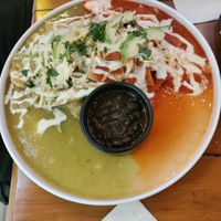 Chilaquiles at Herbivoro in Cancun