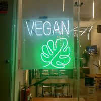 Front sign at Herbivoro in Cancun