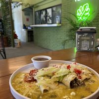 Enchiladas  at Herbivoro in Cancun