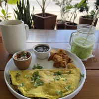 Chickpea Omlette   at Herbivoro in Cancun