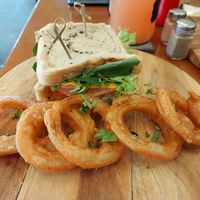 Club sandwich at Herbivoro in Cancun