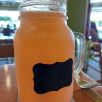 Pink lemonade at Herbivoro in Cancun