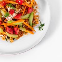 Veggie Pasta at Herbivoro in Cancun