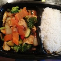 Tofu mit Gemüse und Reis at Asia Wok  in Hamburg